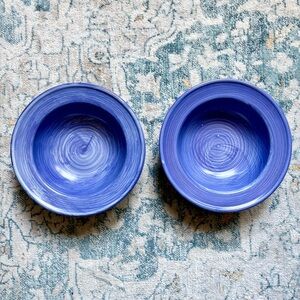 PFALTZGRAFF Stonewash Stoneware Bowls Set of 2 Blue Cereal Bowls Soup Mexico